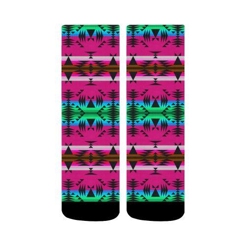 Between the Mountains Sunset Crew Socks Crew Socks e-joyer 