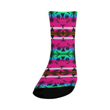 Load image into Gallery viewer, Between the Mountains Sunset Crew Socks Crew Socks e-joyer 
