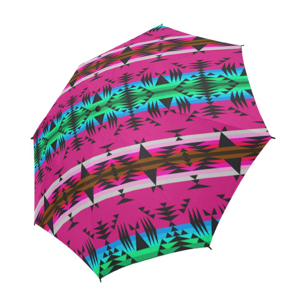 Between the Mountains Sunset Semi-Automatic Foldable Umbrella Semi-Automatic Foldable Umbrella e-joyer 