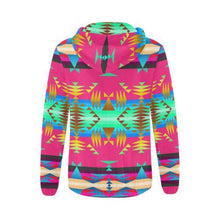 Load image into Gallery viewer, Between the Mountains Sunset Sky All Over Print Full Zip Hoodie for Women (Model H14) All Over Print Full Zip Hoodie for Women (H14) e-joyer 
