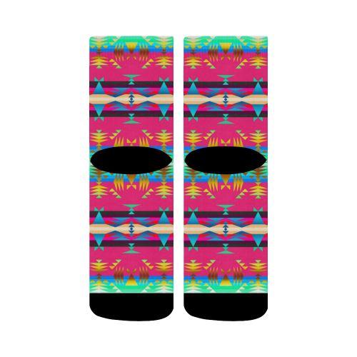 Between the Mountains Sunset Sky Crew Socks Crew Socks e-joyer 