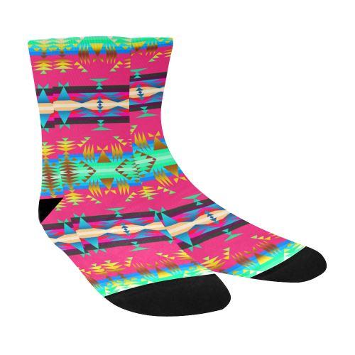 Between the Mountains Sunset Sky Crew Socks Crew Socks e-joyer 