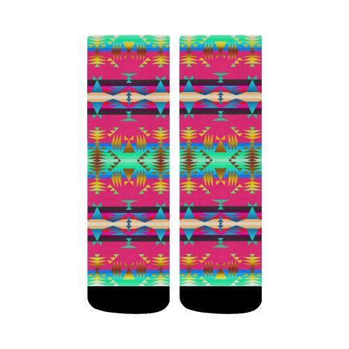 Between the Mountains Sunset Sky Crew Socks Crew Socks e-joyer 