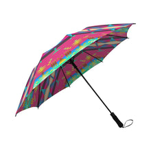 Load image into Gallery viewer, Between the Mountains Sunset Sky Semi-Automatic Foldable Umbrella Semi-Automatic Foldable Umbrella e-joyer 
