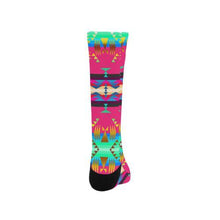 Load image into Gallery viewer, Between the Mountains Sunset Sky Trouser Socks Socks e-joyer 
