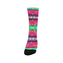 Load image into Gallery viewer, Between the Mountains Sunset Sky Trouser Socks Socks e-joyer 
