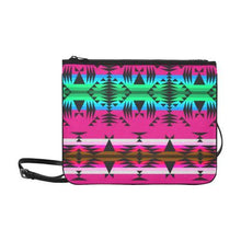 Load image into Gallery viewer, Between the Mountains Sunset Slim Clutch Bag (Model 1668) Slim Clutch Bags (1668) e-joyer 
