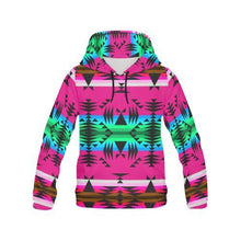 Load image into Gallery viewer, Between the Mountains Sunset Women&#39;s All Over Print Hoodie (USA Size) (Model H13) Hoodies e-joyer 
