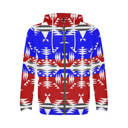 Between The Mountains Veterans All Over Print Full Zip Hoodie for Men (Model H14) All Over Print Full Zip Hoodie for Men (H14) e-joyer 