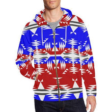 Load image into Gallery viewer, Between The Mountains Veterans All Over Print Full Zip Hoodie for Men (Model H14) All Over Print Full Zip Hoodie for Men (H14) e-joyer 
