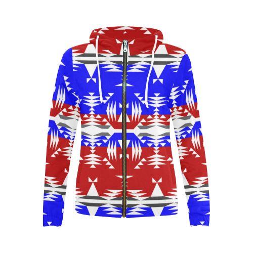 Between The Mountains Veterans All Over Print Full Zip Hoodie for Women (Model H14) All Over Print Full Zip Hoodie for Women (H14) e-joyer 