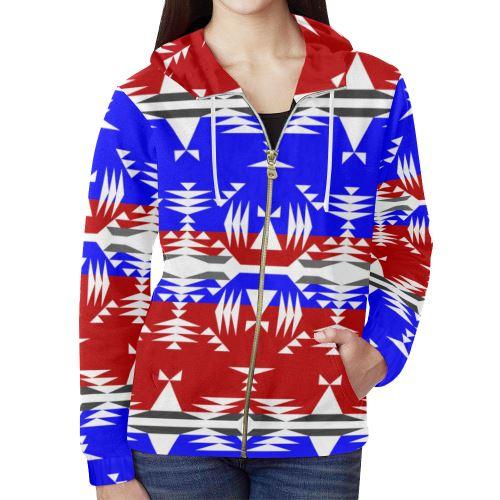 Between The Mountains Veterans All Over Print Full Zip Hoodie for Women (Model H14) All Over Print Full Zip Hoodie for Women (H14) e-joyer 