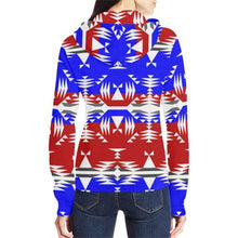 Load image into Gallery viewer, Between The Mountains Veterans All Over Print Full Zip Hoodie for Women (Model H14) All Over Print Full Zip Hoodie for Women (H14) e-joyer 
