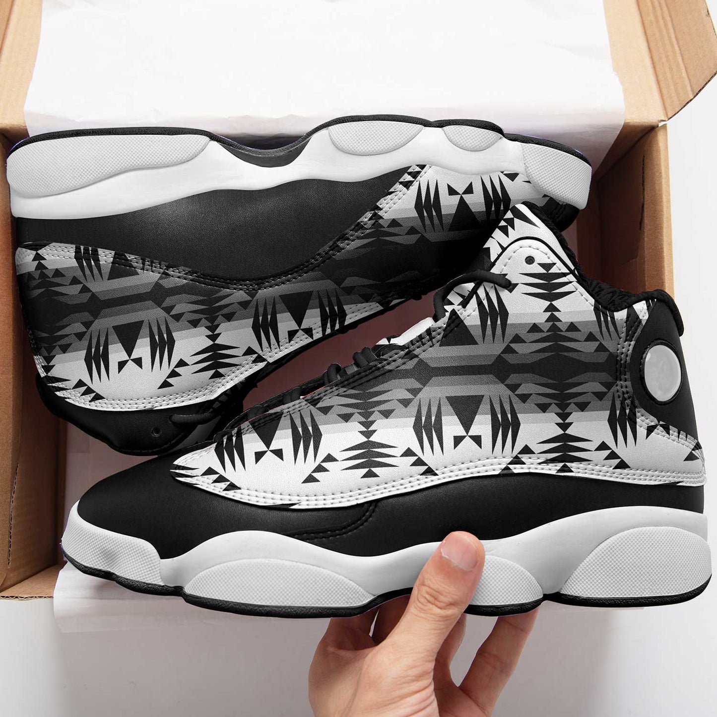 Between the Mountains White and Black Athletic Shoes Herman 