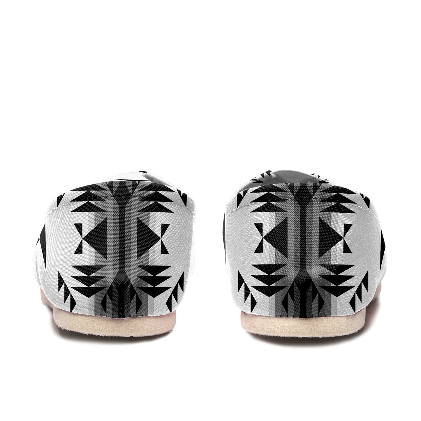 Between the Mountains White and Black Casual Unisex Slip On Shoe Herman 