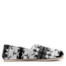 Load image into Gallery viewer, Between the Mountains White and Black Casual Unisex Slip On Shoe Herman 
