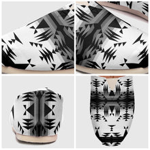 Load image into Gallery viewer, Between the Mountains White and Black Casual Unisex Slip On Shoe Herman 
