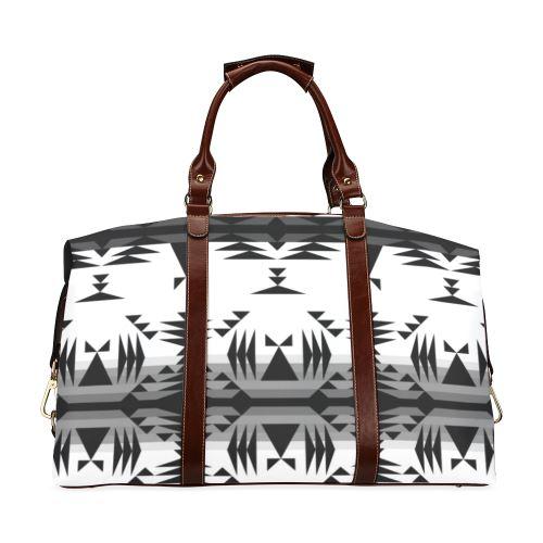 Between the Mountains White and Black Classic Travel Bag (Model 1643) Remake Classic Travel Bags (1643) e-joyer 