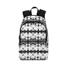 Load image into Gallery viewer, Between the Mountains White and Black Fabric Backpack for Adult (Model 1659) Casual Backpack for Adult (1659) e-joyer 
