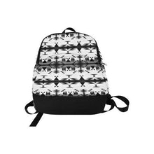 Load image into Gallery viewer, Between the Mountains White and Black Fabric Backpack for Adult (Model 1659) Casual Backpack for Adult (1659) e-joyer 
