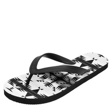 Load image into Gallery viewer, Between the Mountains White and Black Flip Flops 49 Dzine 
