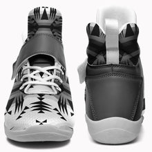 Load image into Gallery viewer, Between the Mountains White and Black Ipottaa Basketball / Sport High Top Shoes 49 Dzine 
