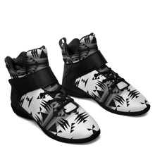 Load image into Gallery viewer, Between the Mountains White and Black Ipottaa Basketball / Sport High Top Shoes 49 Dzine 
