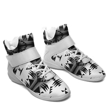 Load image into Gallery viewer, Between the Mountains White and Black Ipottaa Basketball / Sport High Top Shoes 49 Dzine 
