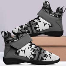 Load image into Gallery viewer, Between the Mountains White and Black Ipottaa Basketball / Sport High Top Shoes 49 Dzine 
