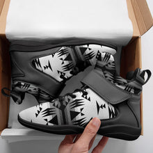 Load image into Gallery viewer, Between the Mountains White and Black Ipottaa Basketball / Sport High Top Shoes 49 Dzine 
