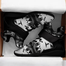 Load image into Gallery viewer, Between the Mountains White and Black Ipottaa Basketball / Sport High Top Shoes 49 Dzine 
