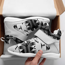 Load image into Gallery viewer, Between the Mountains White and Black Ipottaa Basketball / Sport High Top Shoes 49 Dzine 
