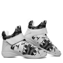 Load image into Gallery viewer, Between the Mountains White and Black Ipottaa Basketball / Sport High Top Shoes 49 Dzine 
