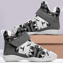 Load image into Gallery viewer, Between the Mountains White and Black Ipottaa Basketball / Sport High Top Shoes 49 Dzine 
