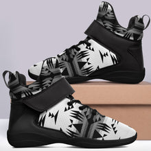 Load image into Gallery viewer, Between the Mountains White and Black Ipottaa Basketball / Sport High Top Shoes 49 Dzine 
