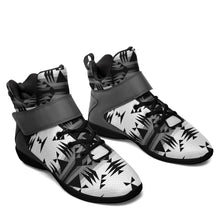 Load image into Gallery viewer, Between the Mountains White and Black Ipottaa Basketball / Sport High Top Shoes 49 Dzine 
