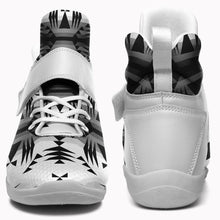 Load image into Gallery viewer, Between the Mountains White and Black Ipottaa Basketball / Sport High Top Shoes 49 Dzine 
