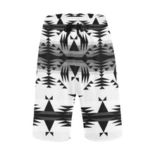 Load image into Gallery viewer, Between the Mountains White and Black Men&#39;s All Over Print Casual Shorts (Model L23) Men&#39;s Casual Shorts (L23) e-joyer 
