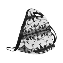 Load image into Gallery viewer, Between the Mountains White and Black Neoprene Lunch Bag/Large (Model 1669) Neoprene Lunch Bag/Large (1669) e-joyer 
