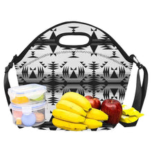 Load image into Gallery viewer, Between the Mountains White and Black Neoprene Lunch Bag/Large (Model 1669) Neoprene Lunch Bag/Large (1669) e-joyer 
