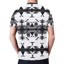 Load image into Gallery viewer, Between the Mountains White and Black New All Over Print T-shirt for Men (Model T45) New All Over Print T-shirt for Men (T45) e-joyer 
