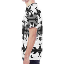 Load image into Gallery viewer, Between the Mountains White and Black New All Over Print T-shirt for Men (Model T45) New All Over Print T-shirt for Men (T45) e-joyer 
