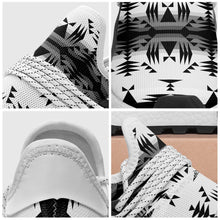 Load image into Gallery viewer, Between the Mountains White and Black Okaki Sneakers Shoes 49 Dzine 
