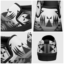 Load image into Gallery viewer, Between the Mountains White and Black Otoyimm Canvas Slip On Shoes 49 Dzine 
