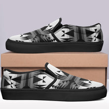 Load image into Gallery viewer, Between the Mountains White and Black Otoyimm Canvas Slip On Shoes 49 Dzine 
