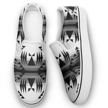 Load image into Gallery viewer, Between the Mountains White and Black Otoyimm Canvas Slip On Shoes 49 Dzine 
