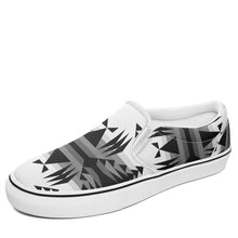 Load image into Gallery viewer, Between the Mountains White and Black Otoyimm Canvas Slip On Shoes 49 Dzine 
