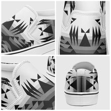 Load image into Gallery viewer, Between the Mountains White and Black Otoyimm Canvas Slip On Shoes 49 Dzine 
