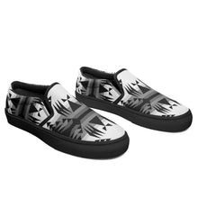 Load image into Gallery viewer, Between the Mountains White and Black Otoyimm Canvas Slip On Shoes 49 Dzine 
