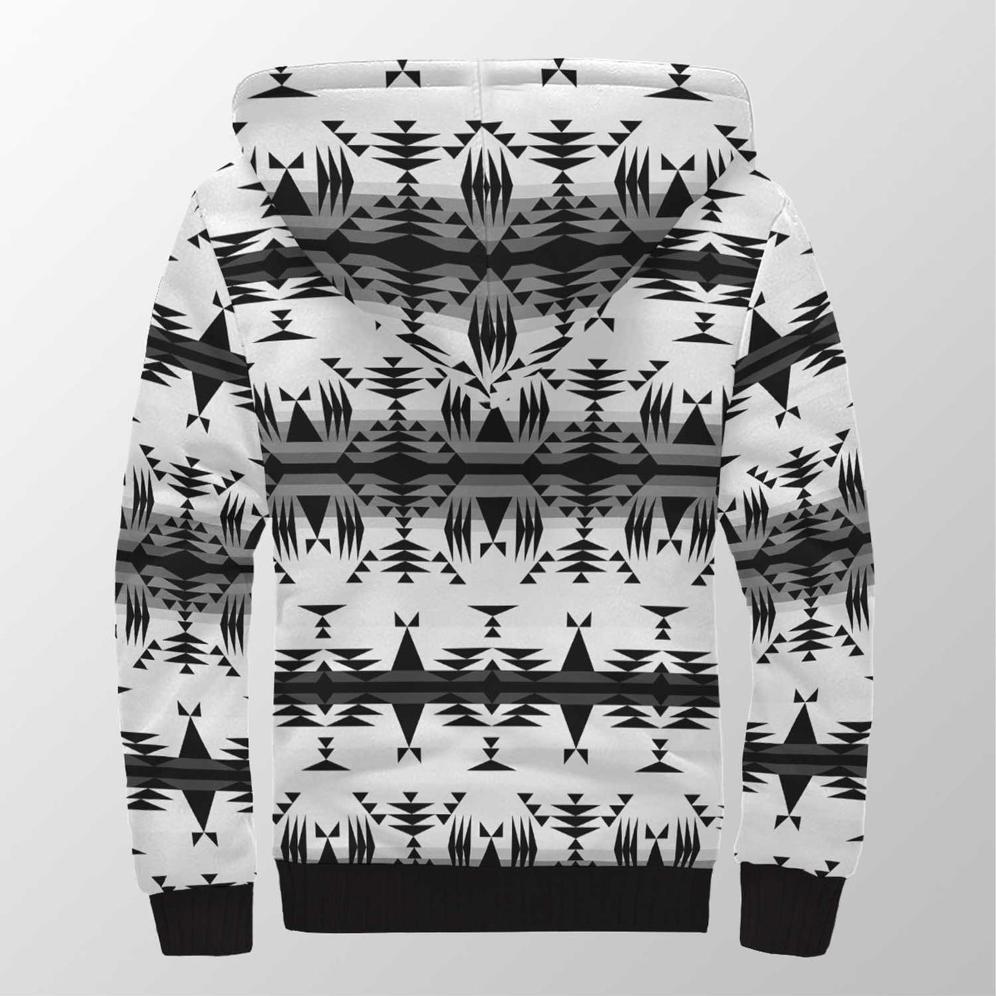 Between the Mountains White and Black Sherpa Hoodie 49 Dzine 